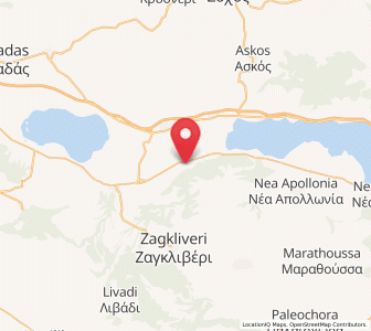 Map of Stívos, Central Macedonia