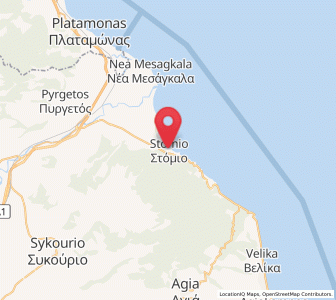Map of Stómio, Thessaly