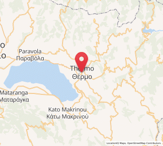 Map of Thérmo, West Greece