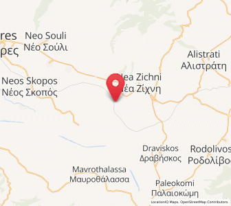 Map of Tholós, Central Macedonia