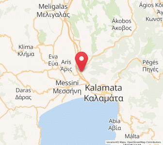 Map of Thouría, Peloponnese