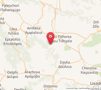 Map of Tithoréa, Central Greece