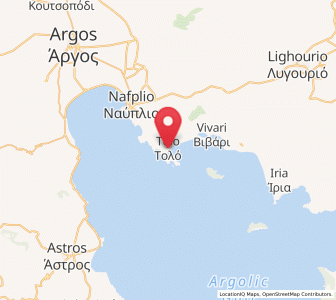 Map of Tolón, Peloponnese