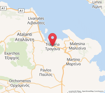 Map of Tragána, Central Greece