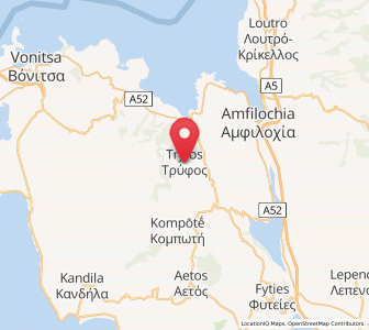 Map of Trýfos, West Greece