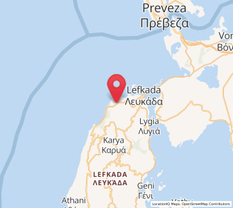 Map of Tsoukaládhes, Ionian Islands