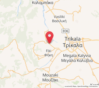Map of Valtinó, Thessaly