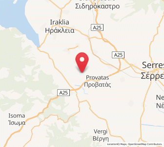 Map of Vamvakiá, Central Macedonia