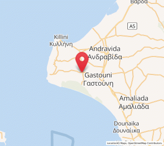 Map of Vartholomió, West Greece