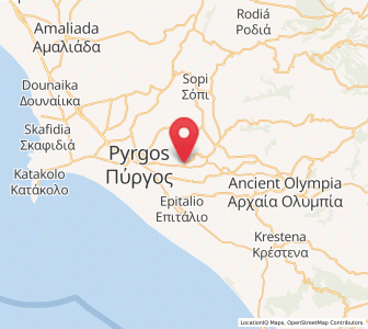 Map of Varvásaina, West Greece