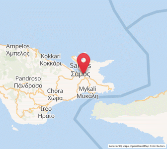 Map of Vathy, North Aegean