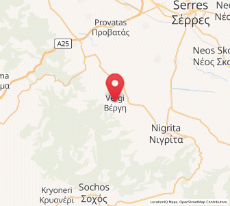 Map of Vérgi, Central Macedonia