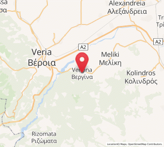 Map of Æges, Central Macedonia