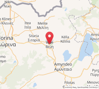 Map of Vévi, West Macedonia