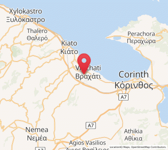 Map of Vokhaïkó, Peloponnese