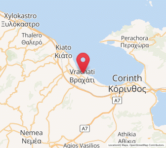 Map of Vrakháti, Peloponnese