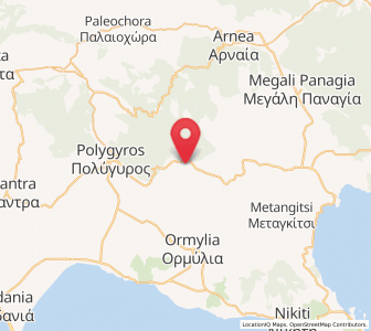 Map of Vrástama, Central Macedonia