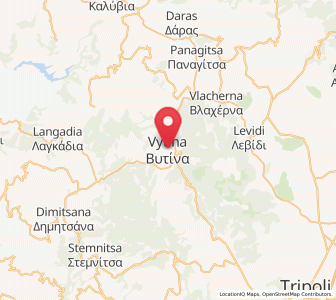 Map of Vytína, Peloponnese