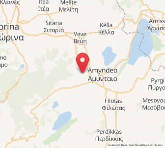 Map of Xinó Neró, West Macedonia