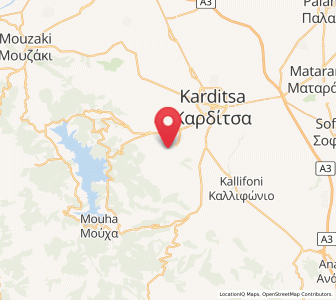 Map of Xinonéri, Thessaly