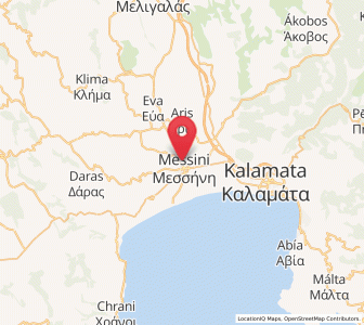 Map of Xinos, Peloponnese