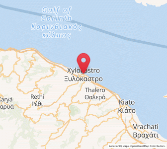 Map of Xylókastro, Peloponnese