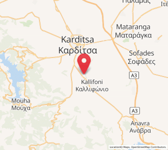 Map of Zaḯmi, Thessaly