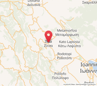 Map of Zítsa, Epirus