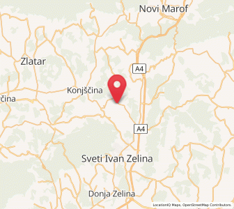 Map of Bedenica, County of Zagreb