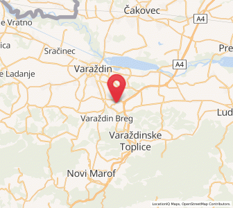 Map of Donji Kneginec, County of Varaždin