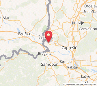 Map of Drenje Brdovečko, County of Zagreb
