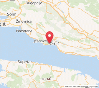 Map of Duće, Split-Dalmatia