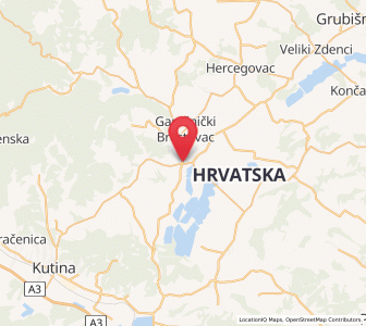 Map of Garešnica, Bjelovar-Bilogora
