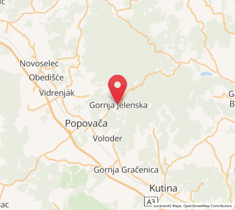 Map of Gornja Jelenska, County of Sisak-Moslavina