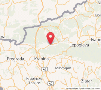 Map of Gornje Jesenje, County of Krapina-Zagorje