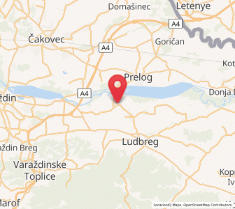 Map of Hrženica, County of Varaždin