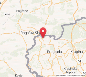Map of Hum na Sutli, County of Krapina-Zagorje