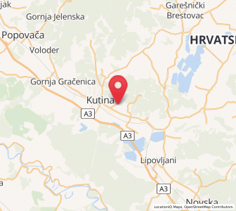 Map of Husain, County of Sisak-Moslavina