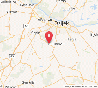 Map of Ivanovac, County of Osijek-Baranja
