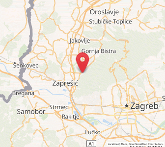 Map of Jablanovec, County of Zagreb