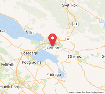 Map of Jesenice, County of Zadar
