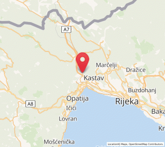 Map of Jurdani, County of Primorje-Gorski Kotar