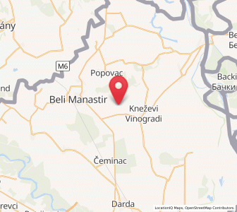 Map of Karanac, County of Osijek-Baranja