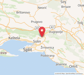 Map of Klis, Split-Dalmatia