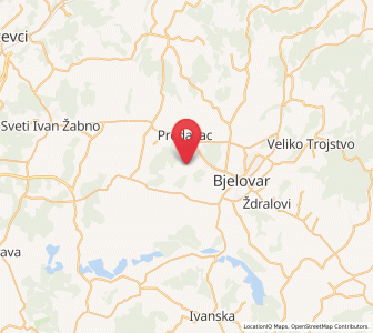 Map of Klokočevac, Bjelovar-Bilogora