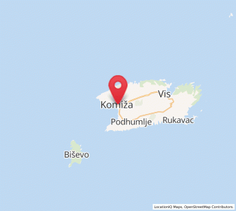 Map of Komiža, Split-Dalmatia