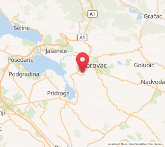 Map of Kruševo, County of Zadar