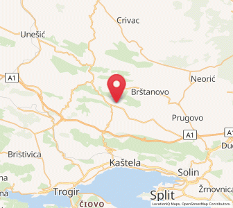 Map of Lećevica, Split-Dalmatia