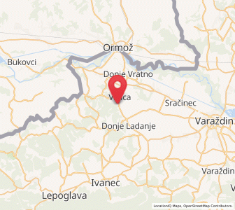 Map of Marčan, County of Varaždin