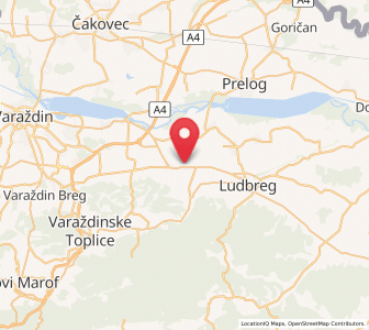 Map of Martijanec, County of Varaždin